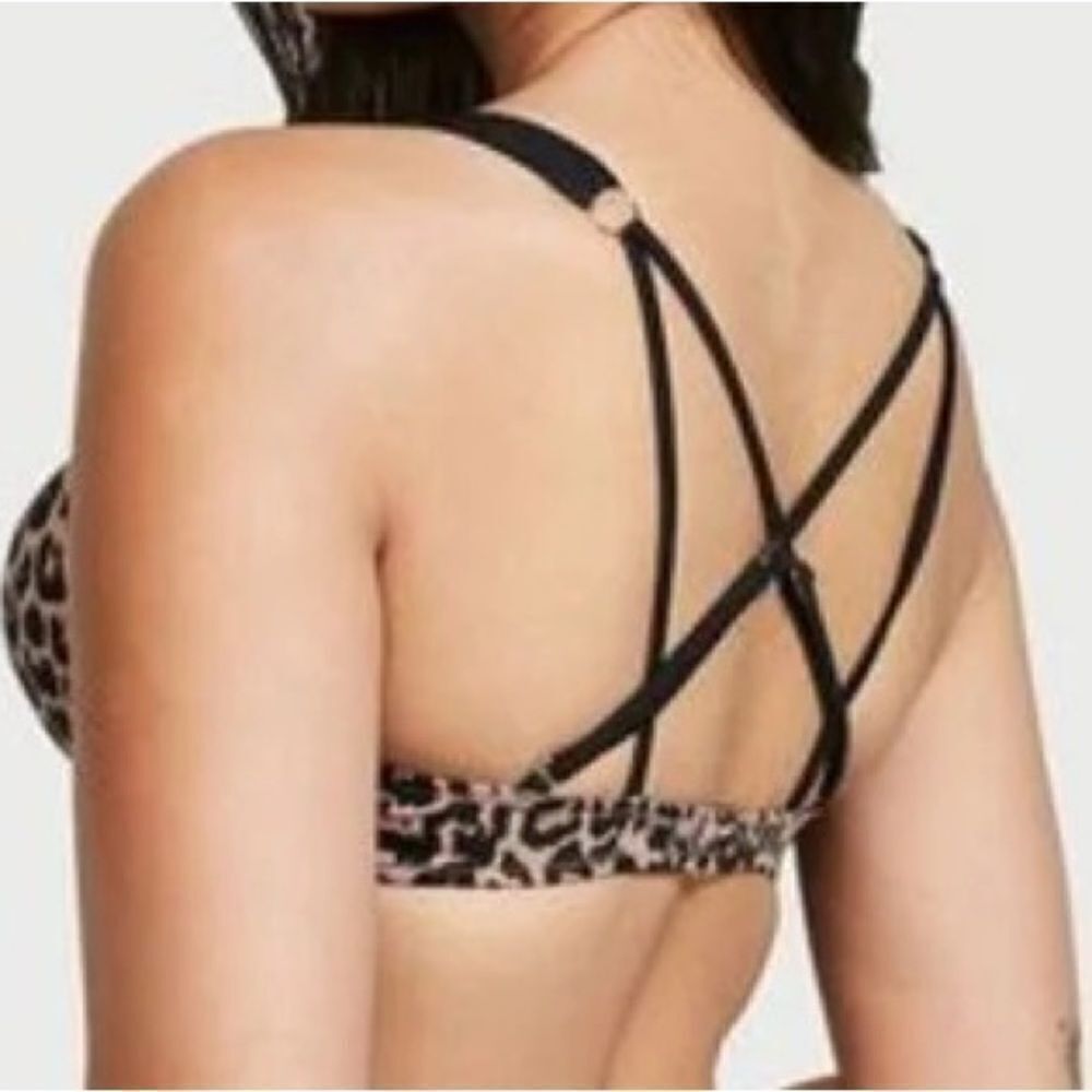 Victorias Secret Swim Shine Bling Strap Bombshell Add-2-Cups Push Up Bikini top - Picture 4 of 6